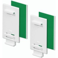2er Set lange Klebehalterungen für Doppelrollo, Doppelrollo, ohne Bohren, zum Aufkleben, als Zubehör, Ersatzteil zur Befestigung am feststehenden von AIMOONSA