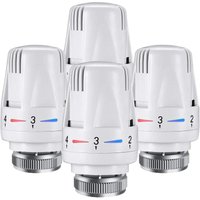 4 Stück TRV-Thermostat-Heizkörperköpfe M30 x 1,5, Ersatzkopf für Thermostat-Heizkörper, Thermostat-Temperaturregelköpfe für Zuhause und Büro von AIMOONSA