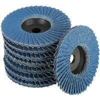 8er-Pack Fächerscheiben, Ø 76 mm x 10 mm, Körnung 40/60/80/120, für Metall, Stahl und Holz, belegt mit Fächerscheiben (blau) von AIMOONSA