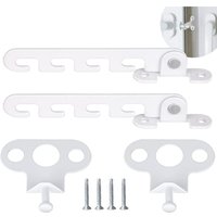 AIMOONSA 2 PCS Fensterbegrenzer, Fensterriegel mit 4 Schrauben, Fensterschloss, Fensterverriegelung zum Einstellen der Fensteröffnung (Weiß) von AIMOONSA