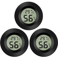 Aimoonsa - 3er-Pack Hygrometer, digitales Thermometer, LCD-Monitor, Feuchtigkeitsmesser, Messgerät für Luftbefeuchter, Luftentfeuchter, Gewächshaus, von AIMOONSA