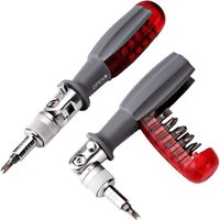 Aimoonsa - Ratschenschraubendreher mit magnetischem Multi-Bit, 10 in 1, kleiner Taschen-Mini-Schraubendreher, geeignet als Innenausstattung für von AIMOONSA