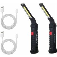 Aimoonsa - x cob Arbeitsleuchte, wiederaufladbare led Arbeitslampe, cob Werkstattlampe, Taschenlampe, Arbeitslicht, led Arbeitslampe mit Magnetfuß, von AIMOONSA