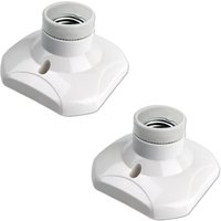 E27-Deckenleuchtenfassung für Innenwandlampen, AC 230 V, LED-Lampenfassung, Kunststoffsockel für Garagen- und Werkstattdecken, 2er-Pack von AIMOONSA
