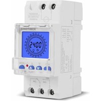 Elektronische Uhr mit 24-Stunden-Digital-LCD-Anzeige, 85–265 V, DIN-Schienenmontage, intelligenter, programmierbarer analoger Zeitschalter mit von AIMOONSA
