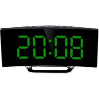 Elektronischer Wecker, gebogenes LED-Display mit Temperaturspiegel, geräuschlose Schlummerfunktion, bunt, batteriebetrieben für das Schlafzimmer zu Elektronischer Wecker, gebogenes LED-Display mit Temperaturspiegel, geräuschlose Schlummerfunktion, bunt, batteriebetrieben für das Schlafzimmer zu von AIMOONSA