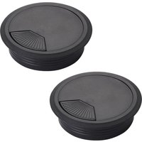 Kabeldurchführung aus Kunststoff, 2 Stück Kabeldurchführungslochabdeckung Kabellochabdeckung Kabeldurchführungen Schreibtisch Kabeldurchführung für von AIMOONSA