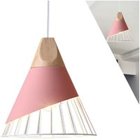 Moderne Industrielle Holz Pendelleuchte Metall Lampenschirm Deckenlampe E27 Einfacher Käfig Kronleuchter Kreative Verstellbare Eisen Pendelleuchte Moderne Industrielle Holz Pendelleuchte Metall Lampenschirm Deckenlampe E27 Einfacher Käfig Kronleuchter Kreative Verstellbare Eisen Pendelleuchte von AIMOONSA
