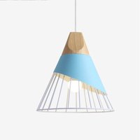 Moderne Industrielle Holz Pendelleuchte Metall Lampenschirm Deckenlampe E27 Einfacher Käfig Kronleuchter Kreative Verstellbare Eisen Pendelleuchte von AIMOONSA