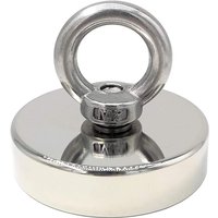 Neodym-Magnet 140 kg Kraft Durchmesser 60 mm, Magnete mit kraftvollen Heberingen für Industrie und Wissenschaft, Magnetfischen-AIMOONSA von AIMOONSA