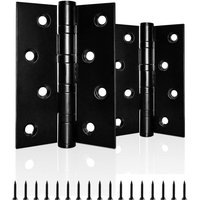Paar robuste Türscharniere mit Kugellager, Edelstahl, verchromt, für Holz, innen und außen, schwarz, 100 mm Paar robuste Türscharniere mit Kugellager, Edelstahl, verchromt, für Holz, innen und außen, schwarz, 100 mm von AIMOONSA