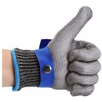 Schnittfeste Handschuhe aus Edelstahl, Sicherheits-Arbeitshandschuhe, Schutzstufe 5 (XL), von AIMOONSA