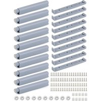 Schranktürdämpfer, Push to Open Grau Push to Open System mit Dämpfer, Küchentürdämpfer Schranktürdämpfer Schränke Halterung für sanftes Schließen, 10 von AIMOONSA