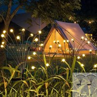 Solar-Glühwürmchen-Lichter für draußen, 2 Stück, 10 LEDs, Solar-Gartenleuchten für draußen, IP65, wasserdicht, für Balkon, Garten, Terrasse, Gehweg Solar-Glühwürmchen-Lichter für draußen, 2 Stück, 10 LEDs, Solar-Gartenleuchten für draußen, IP65, wasserdicht, für Balkon, Garten, Terrasse, Gehweg von AIMOONSA