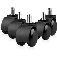 Stück Bürostuhl-Lenkrollen, 11 mm x 22 mm, 360°-Drehung für Gaming-Stühle, Lenkrollen mit Doppelrad-Design, geräuschlose Ersatzrollen ohne Kratzer, von AIMOONSA