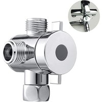 Universelles 3-Wege-Badezimmer-Umschaltventil – G1/2-Einlass und 2 Ausgänge (G1/2) – Für Handbrause und festen Sprühkopf – Ersatzteile für von AIMOONSA