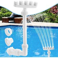 Verstellbarer Poolbrunnen, Sprinklerbrunnen mit 5 Düsen, 360°-Richtungssteuerung von AIMOONSA