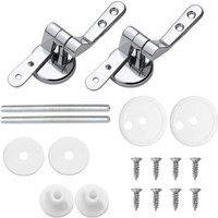 WC-Sitz-Scharnierverschlüsse, 2er-Pack Ersatz-Toilettensitzscharniere mit Legierungsbeschlägen, Toilettensitzscharnier von AIMOONSA