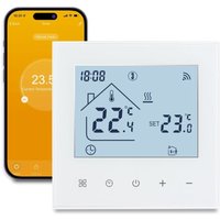 WiFi Smart Thermostat Smart Raumthermostat für elektrische Fußbodenheizung Kabellose programmierbare Thermostate mit externem Sensor Kompatibel mit von AIMOONSA