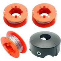 Zubehör für Trimmer, Fadenspule für Bosch Motorsense für Motorsense ART 23 26 30 Commitrim Easytrim 8 m F016800175 (3 Spulen + 1 Kappe) von AIMOONSA