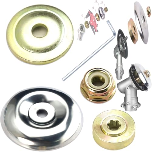 AIMPGSTL 5-teiliges Trimmer-Adapter-Set – Unkrautschneider-Kopf-Adapter für Rasenmäher-Klinge, verwendet für Trimmerkopf, Rasenmäher, Klingen-Adapter, Mutter-Befestigungsset. von AIMPGSTL