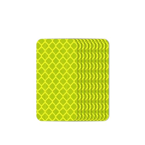 AIMQIAD 10PCS Auto Reflektierende Aufkleber Bunte Sichere Warnstreifen Anti Kollision Warnung Aufkleber, Kompatibel für VW ID.4 X ID.6 X,B1-Green von AIMQIAD