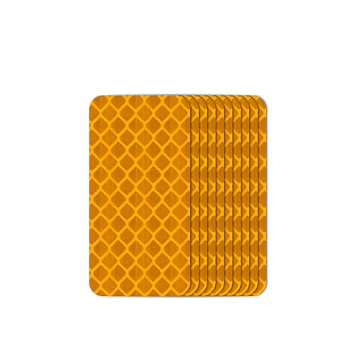 AIMQIAD 10PCS Auto Reflektierende Aufkleber Bunte Sichere Warnstreifen Anti Kollision Warnung Aufkleber, Kompatibel für Volvo XC Classic,B5-Yellow von AIMQIAD