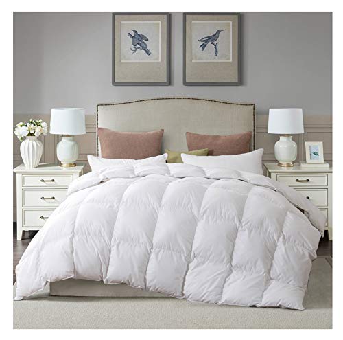 Entenfederdaunen-Bettdecke [S] 13,5 Tog Deluxe, beste Hotelqualität, superweich, warm und gemütlich, Anti-Allergie, computersteppte Konstruktion, aus Stoff (Einzelbett, 135 x 200 cm) von AIMS