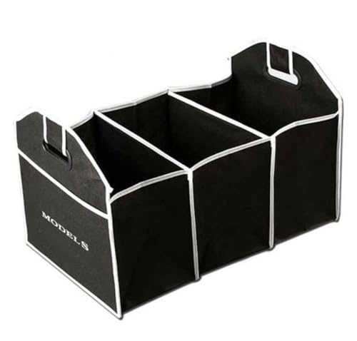 AIMXGBPS Auto Kofferraum Aufbewahrungsbox für Tesla Model 3/X/S/Y Auto Organizer Box Non-Woven Fabrics Storage Bag Stowing Tidying Foldable Accessories,ModelS-normal von AIMXGBPS