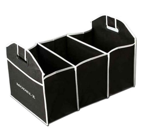 AIMXGBPS Auto Kofferraum Aufbewahrungsbox für Tesla Model 3/X/S/Y Auto Organizer Box Non-Woven Fabrics Storage Bag Stowing Tidying Foldable Accessories,ModelX-normal von AIMXGBPS