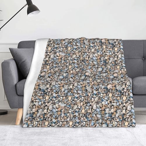 Strandstein-Muster, 127 x 152 cm, weich, mikropillingresistent, Überwurf, Decke, warm, leicht, Decke Strandstein-Muster, 127 x 152 cm, weich, mikropillingresistent, Überwurf, Decke, warm, leicht, Decke von AIMeinn