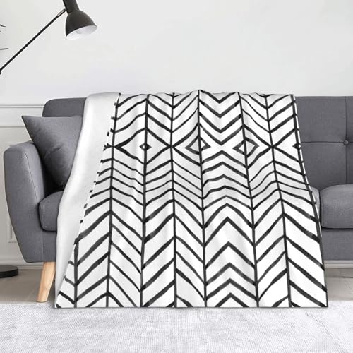 Überwurf, weich, mikropillingresistent, warm, leicht, 127 x 152 cm, Schwarz und Weiß gestreift Überwurf, weich, mikropillingresistent, warm, leicht, 127 x 152 cm, Schwarz und Weiß gestreift von AIMeinn