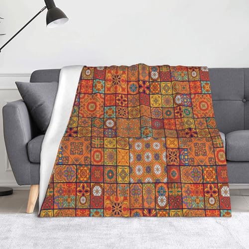 Überwurfdecke mit marokkanischem geometrischem Druck, 127 x 152 cm, weich, fusselfrei, warm, leicht Überwurfdecke mit marokkanischem geometrischem Druck, 127 x 152 cm, weich, fusselfrei, warm, leicht von AIMeinn