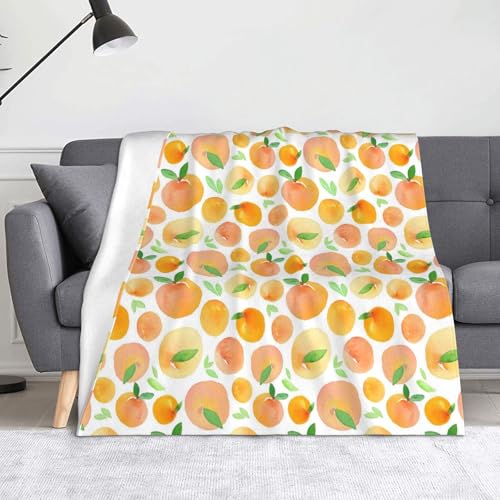 Weiche Überwurfdecke, mikropillingresistent, warm, leicht, 127 x 152 cm, Pfirsichmuster von AIMeinn