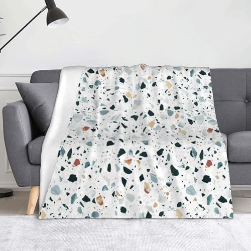 Weißer Parttern-Druck, 127,7 x 152,4 cm, weich, mikropillingresistent, Überwurf, Decke, warm, leicht Weißer Parttern-Druck, 127,7 x 152,4 cm, weich, mikropillingresistent, Überwurf, Decke, warm, leicht von AIMeinn