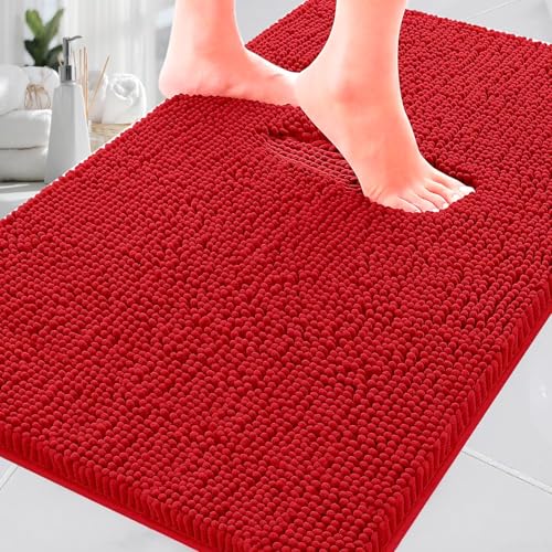 AINAHYVA Badezimmerteppich, Chenille-Badteppich, super saugfähige Chenille-Badezimmermatte und starke PVC-Unterseite, rutschfeste Unterseite, waschbar, maschinenwaschbar, Badematten für Badezimmer AINAHYVA Badezimmerteppich, Chenille-Badteppich, super saugfähige Chenille-Badezimmermatte und starke PVC-Unterseite, rutschfeste Unterseite, waschbar, maschinenwaschbar, Badematten für Badezimmer von AINAHYVA