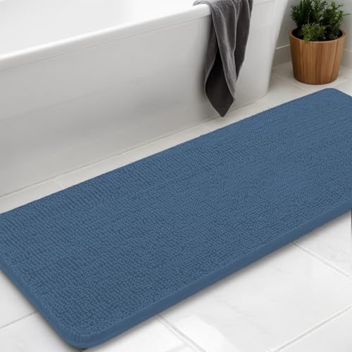 AINAHYVA Badezimmerteppich, Chenille-Badteppich, super saugfähige Chenille-Badezimmermatte und starke PVC-Unterseite, rutschfeste Unterseite, waschbar, maschinenwaschbar, Badematten für Badezimmer von AINAHYVA