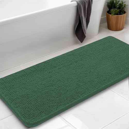 AINAHYVA Badezimmerteppich, Chenille-Badteppich, super saugfähige Chenille-Badezimmermatte und starke PVC-Unterseite, rutschfeste Unterseite, waschbar, maschinenwaschbar, Badematten für Badezimmer von AINAHYVA