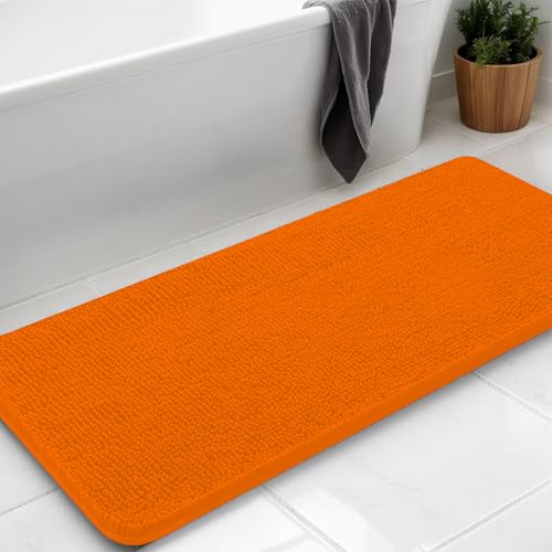 AINAHYVA Badezimmerteppich, Chenille-Badteppich, super saugfähige Chenille-Badezimmermatte und starke PVC-Unterseite, rutschfeste Unterseite, waschbar, maschinenwaschbar, Badematten für Badezimmer von AINAHYVA