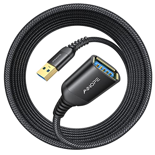 AINOPE 6m USB-Verlängerungskabel Typ A Stecker zu Buchse USB 3.0 Verlängerungskabel Hohe Datenübertragung Kompatibel mit Webcam, Gamepad, USB Tastatur, Flash Drive, Festplatte, Drucker von AINOPE