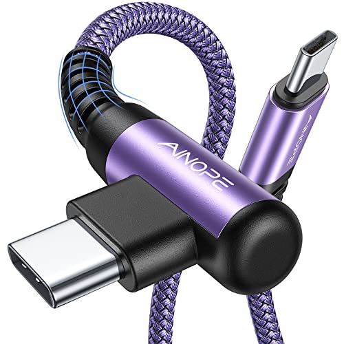 AINOPE USB C auf USB C Kabel 60W 2 Stück PD 3.0 2M+2M USB-C Schnellladung Ladekabel Purple von AINOPE