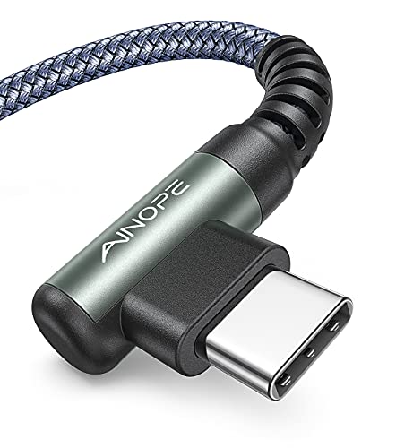 AINOPE USB C Ladekabel 1M, 3.1A Schnellladekabel USB C, USB C Kabel Winkel, haltbares Nylon geflochtenes ladekabel usb c für Samsung S20 S10 S9 S8 Plus, Note 10 9 8 LG V30 V20 G6 von AINOPE