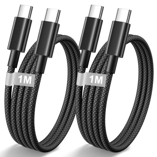 iPhone 15 16 Ladekabel 1M 2Pack, 60W USB C auf USB C Kabel Apple Ladekabel USBC Schnellladekabel Nylon Kabel für Apple iPhone 15 16 Pro Max/Plus/16/15,iPad Pro/Air von AINPOW