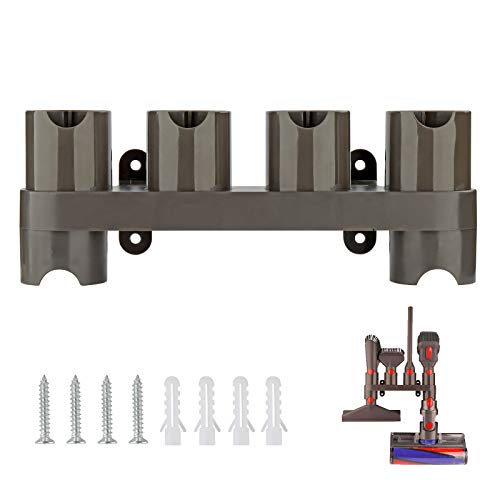 AINUO Wandhalterung Zubehörhalter für Dyson V15 V8 V7 V10 V11 SV10 SV11 Staubsauger Zubehör, Dyson Aufsatz Organizer Halter (6 Aufbewahrungsbuchsen) von AINUO