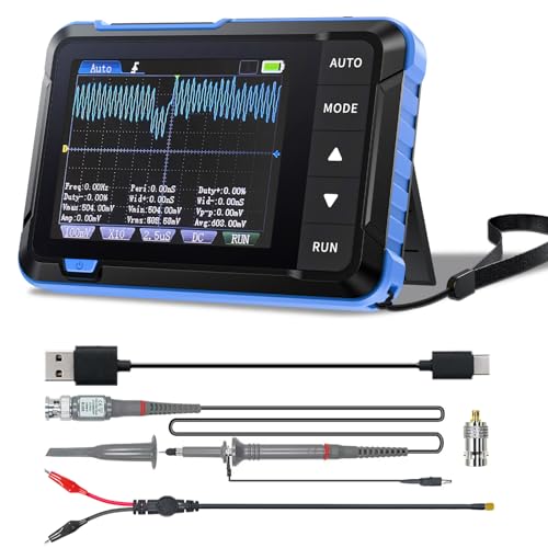 AIOMEST Mini Digital Oszilloskop 1MHz Bandbreite 5MS/s Handoszilloskop 2,8" Display Tragbares USB Oscilloscope DDS Signal Generator mit Type-C-Datenkabel und Sonde Oscilloscope Multimeter DSO153B AIOMEST Mini Digital Oszilloskop 1MHz Bandbreite 5MS/s Handoszilloskop 2,8" Display Tragbares USB Oscilloscope DDS Signal Generator mit Type-C-Datenkabel und Sonde Oscilloscope Multimeter DSO153B von AIOMEST