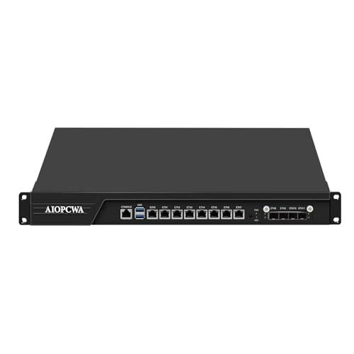 AIOPCWA 1U Firewall Hardware B150 Core i3 7100, 4 x 10Gb SFP+ LAN Firewall Appliance VPN Router PC, 8GB RAM 256GB SSD OPNsense Hardware 19”Rackmount for Homelab with VGA, SIM AIOPCWA 1U Firewall Hardware B150 Core i3 7100, 4 x 10Gb SFP+ LAN Firewall Appliance VPN Router PC, 8GB RAM 256GB SSD OPNsense Hardware 19”Rackmount for Homelab with VGA, SIM von AIOPCWA
