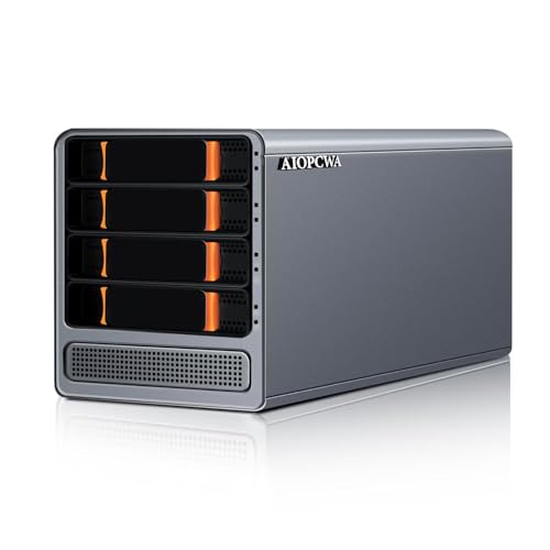 AIOPCWA 3-in-1 NAS Mini PC 4Bay, 12th Gen N100, Support 88T(4×22T) 4-Bay Storage, 2 × i226V 2.5GbE LAN, Mini Computer+NAS+Soft Router, HTPC, SMB, 16GB DDR5 RAM 128GB M.2 NVMe SSD von AIOPCWA