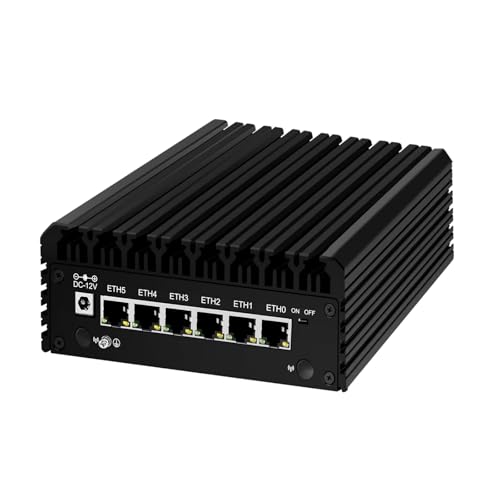 AIOPCWA Firewall Micro Appliance, 12th Gen Quad Core N100 Fanless Mini PC, 6 x LAN i226V 2.5GbE, DDR5 8GB RAM 256GB M.2 NVMe SSD, Support Windows OPNsense, AES-NI, TF, Type-C AIOPCWA Firewall Micro Appliance, 12th Gen Quad Core N100 Fanless Mini PC, 6 x LAN i226V 2.5GbE, DDR5 8GB RAM 256GB M.2 NVMe SSD, Support Windows OPNsense, AES-NI, TF, Type-C von AIOPCWA