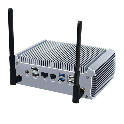 AIOPCWA Mini PC Ryzen 7 7730U (8C16T, up to 4.5GHz) Windows 11 Pro, Fanless AMD Dual LAN Desktop Computer, DDR4 32 GB RAM 1 TB NVMe SSD, Radeon Graphics, HD, WiFi6, BT5.2 von AIOPCWA