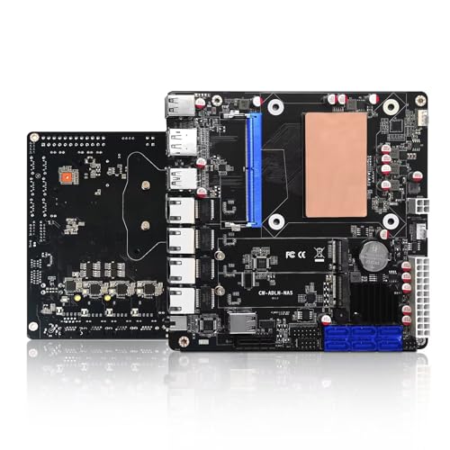 AIOPCWA NAS Motherboard, 6 Bay Sata3.0, 12th Gen Core i3 N305 Industrial Mainboard, Mini ITX 17x17, 4 × I226V 2.5GbE LAN, ATX 24PIN, 3 Display, Type-C, DDR5 16GB RAM 128GB SSD AIOPCWA NAS Motherboard, 6 Bay Sata3.0, 12th Gen Core i3 N305 Industrial Mainboard, Mini ITX 17x17, 4 × I226V 2.5GbE LAN, ATX 24PIN, 3 Display, Type-C, DDR5 16GB RAM 128GB SSD von AIOPCWA